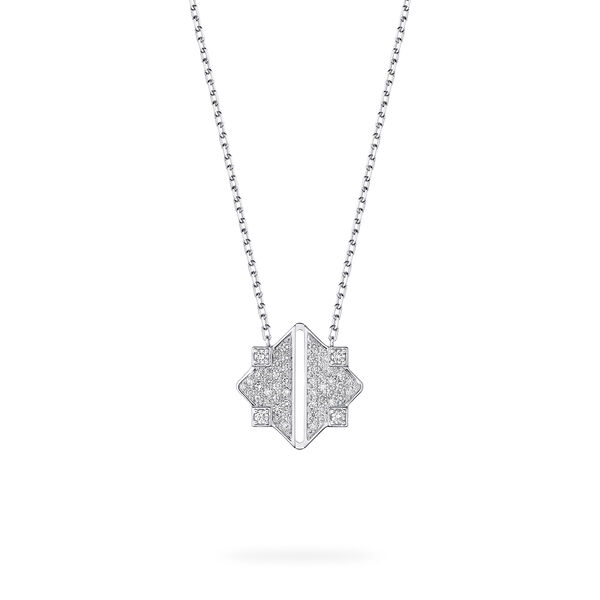 White Gold and Diamond Pendant Necklace